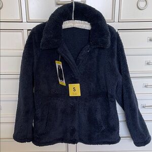 NWT navy teddy bear jacket size S